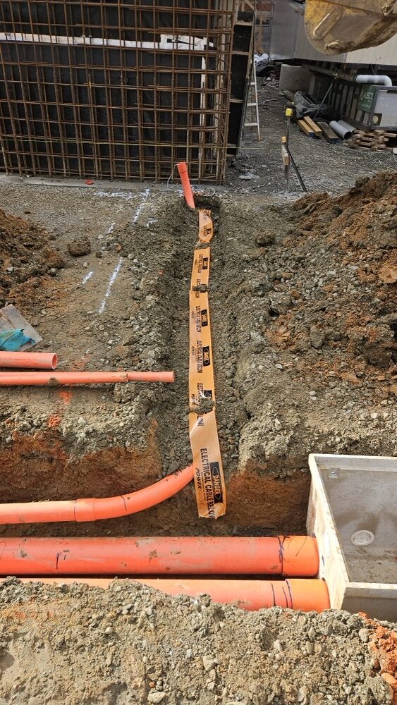 New home wiring and underground conduit