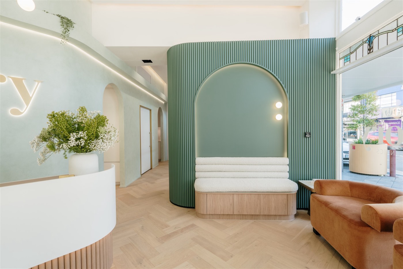 Commercial fitout with feature lighting by Switched On Electrical